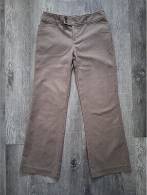 Eddie Bauer Vashon Fit Women's 4s 28x Khaki Taupe Stretch Cotton Chino Pants